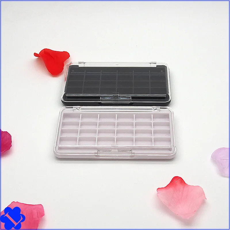 50pcs 24 Slots Plastic Eyeshadow Palette Pallet Box Pressed Powder Container Case