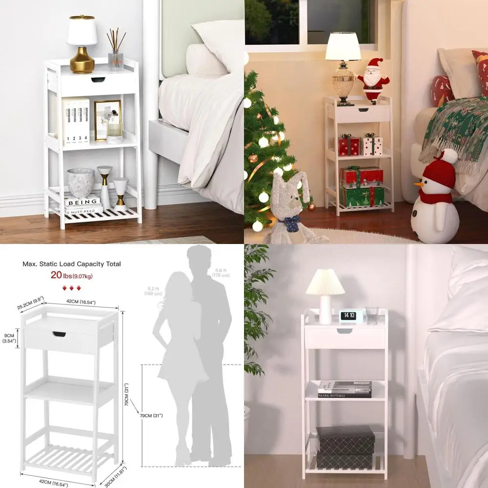 

3-Tier Bamboo Bathroom Shelves - Ladder Style Storage for Stylish Home Organization
