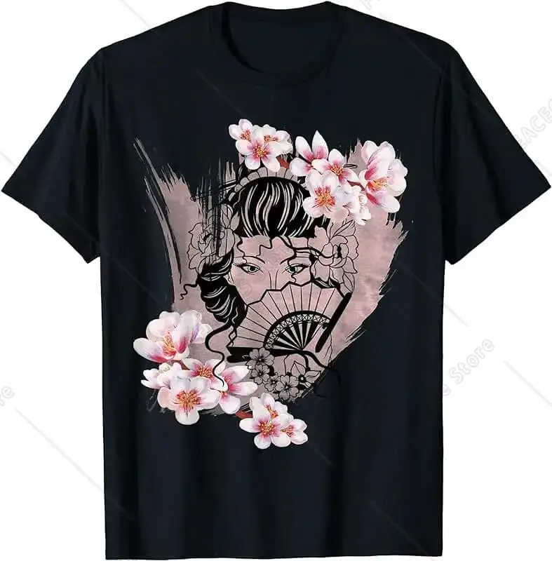 Japanese Seductive Woman Harajuku New Fashion Summer Clothing Cotton T Shirts Men Clothing Oversized T Shirt Anime Couple Outfit