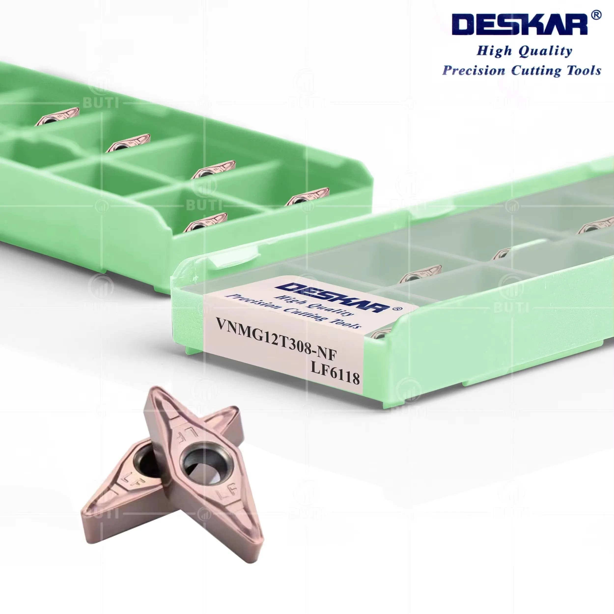 DESKAR 100% Original Turning Tool VNMG12T308-NF LF6118 Numerical Control Lathe Processing Stainless Steel Rhombus Turning Insert