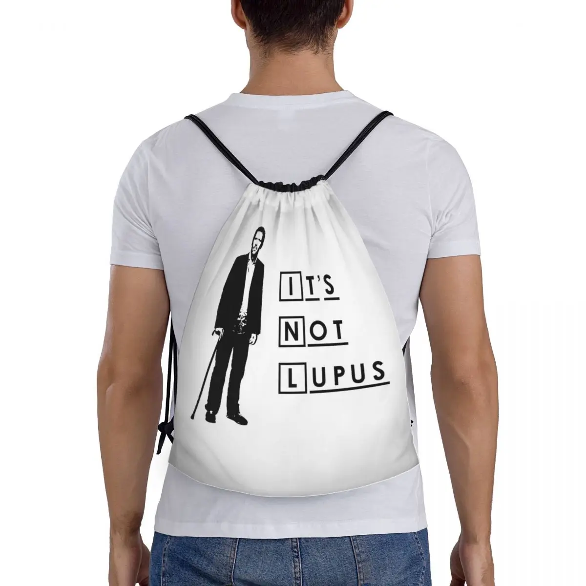 

Рюкзаки Dr House - It's Not Lupus, модные портативные рюкзаки на шнурке, карманная сумка для мелочей, сумки для книг для мужчин и женщин, школьные