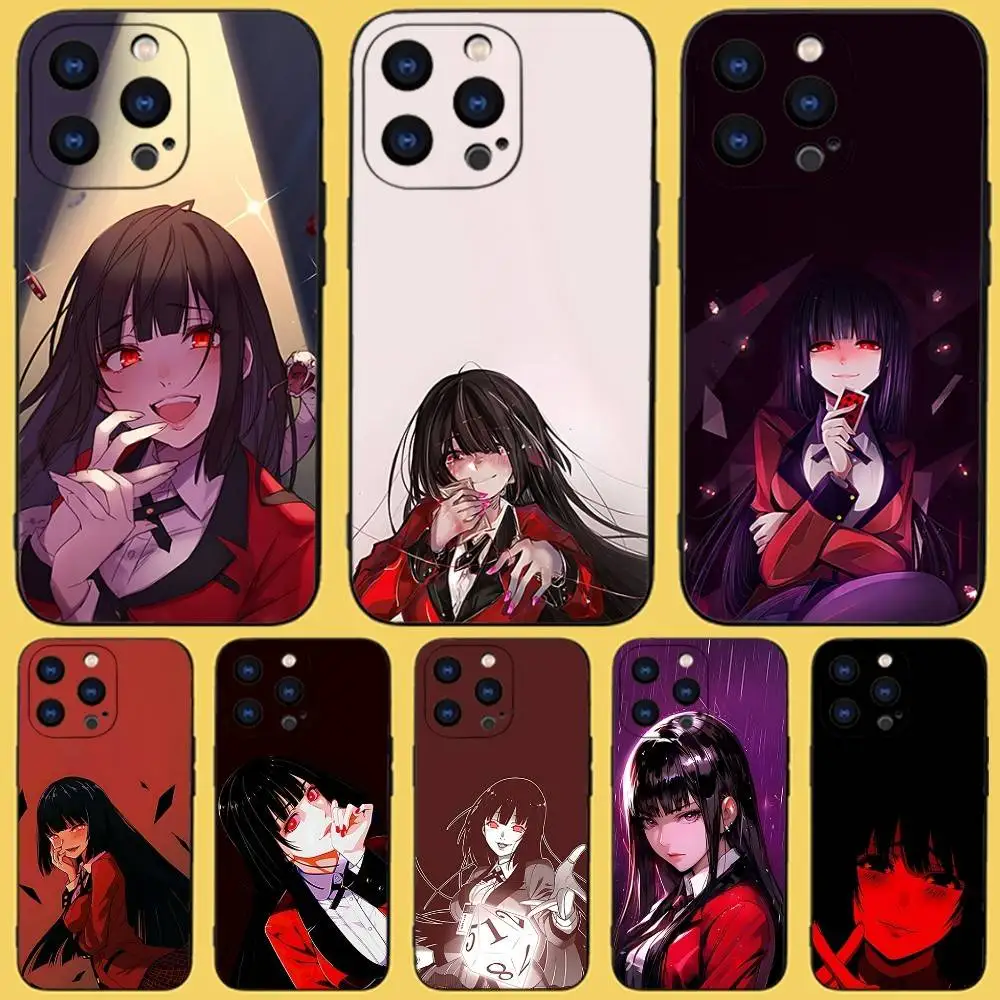 

Phone Case For iPhone 17,16,15,14,13,12,11,Pro,Max,Plus,X,XS,SE4,E,Mini,Soft J-Jabami Anime Yumeko Black Case