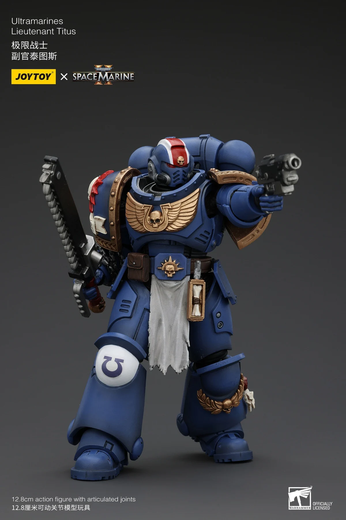 JOYTOY Warhammer 40K 1/18 Uitramarines Lieutenant Titus Sergeant Gadriel Brother Chairon Actionfigur Mini Soldat Modell Spielzeug