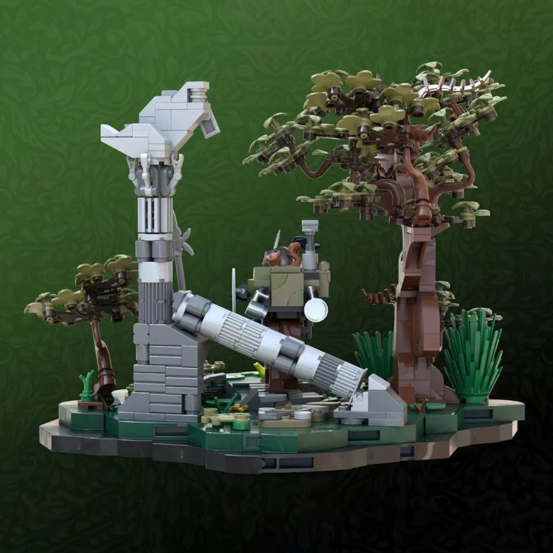 نموذج القلعة Moc اللبنات وحدات الفرسان والقطط في نموذج الطوب المستنقع لتقوم بها بنفسك تجميع لعبة البناء هدايا العيد
