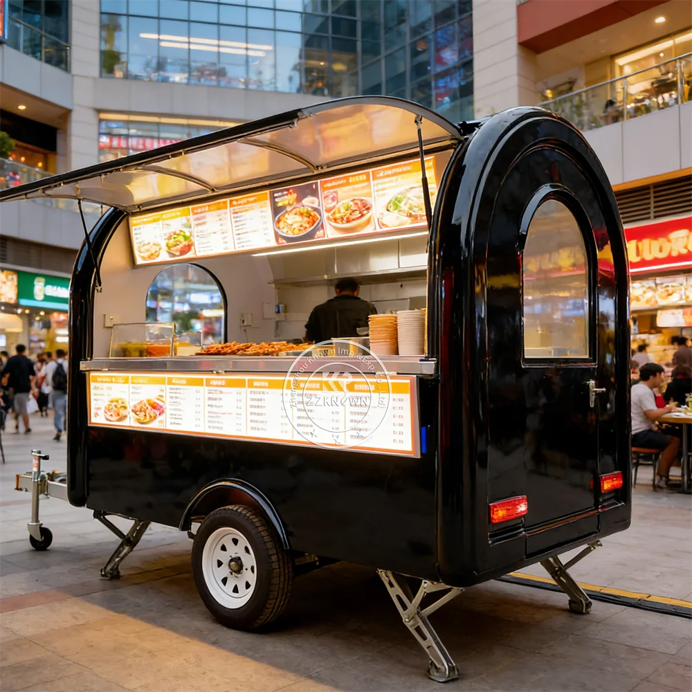 

Street BBQ Burger Truck Mobile Catering Trailer Fully Equipped Outdoor Mobile Beer Ice Cream Food Trailer For Sale