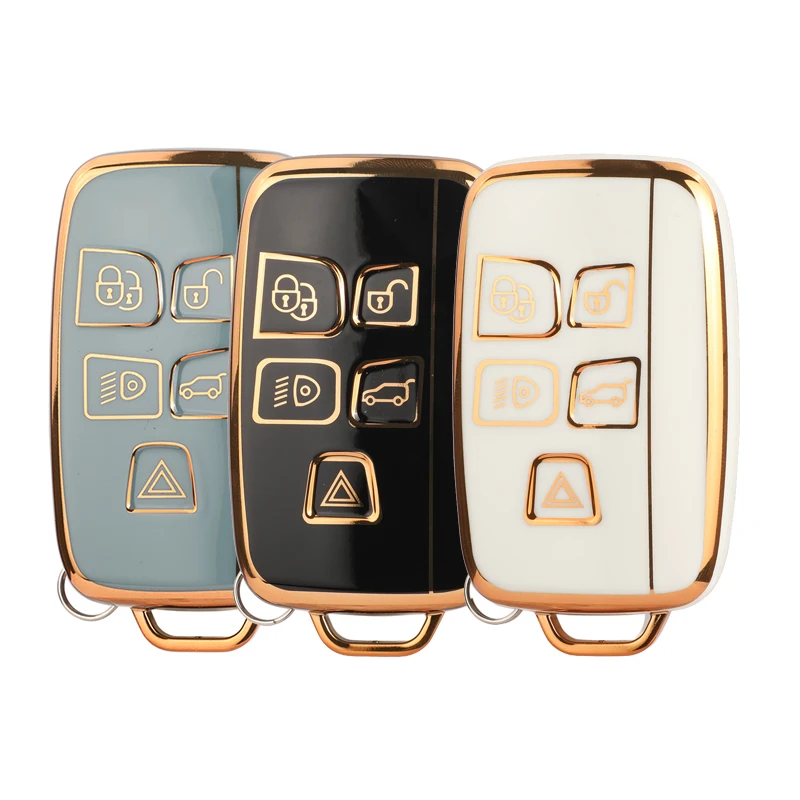 

Jingyuqin чехол из ТПУ с дистанционным управлением для автомобильного ключа для Land Rover Evoque Discovery 4, Rover Evoque для XE XFL et Jaguar Freelander