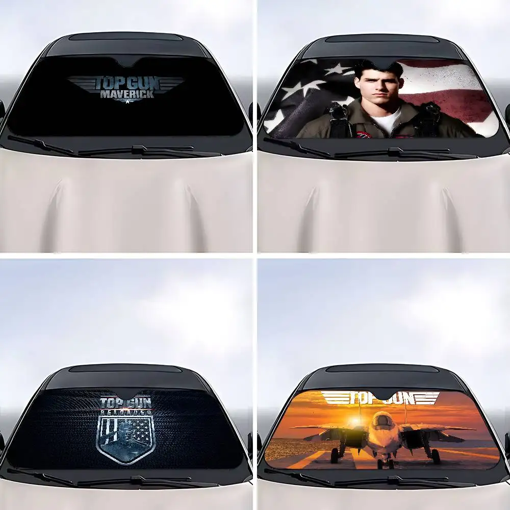 أعلى بندقية سيارة ظلة الزجاج الأمامي مضحك الشمس الظل طوي الأشعة فوق البنفسجية الشمس قناع حامي ظلة للنافذة الأمامية #5