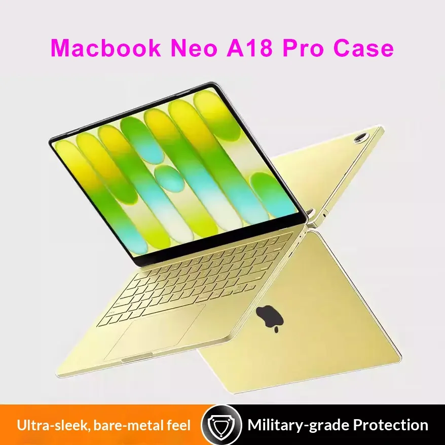 2026 New Laptop Case For Macbook Neo Case 13 in A3404 100% Match Official Color Scratch Resistant Easy to Snap on A18 Pro Funda
