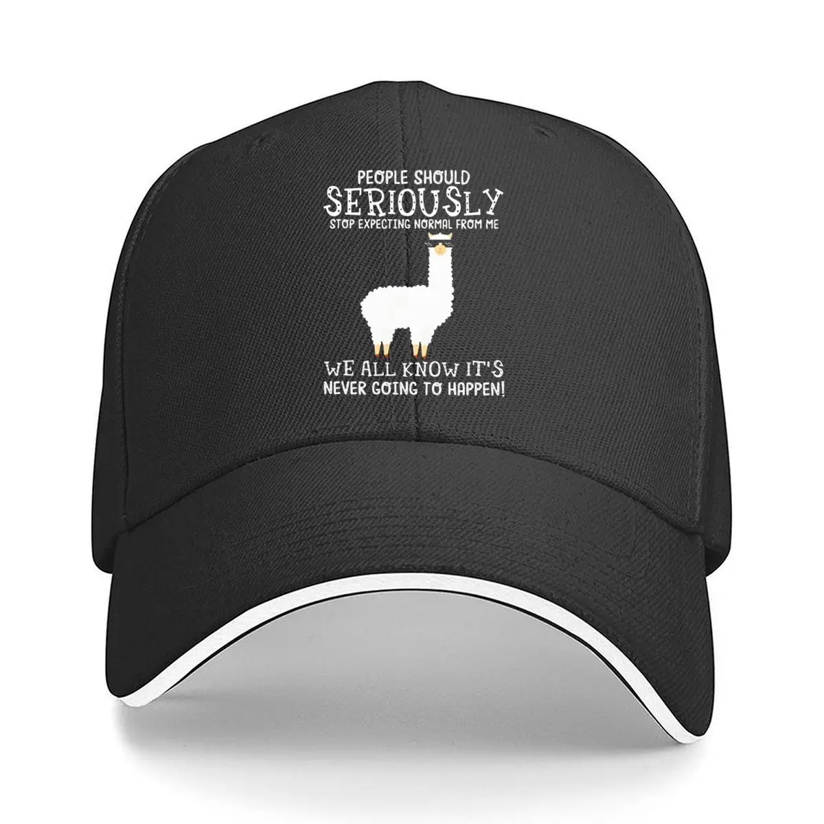 

Alpaca Christmas Humor Sassy Quote Fun Holiday Character Art Sandwich Baseball Cap