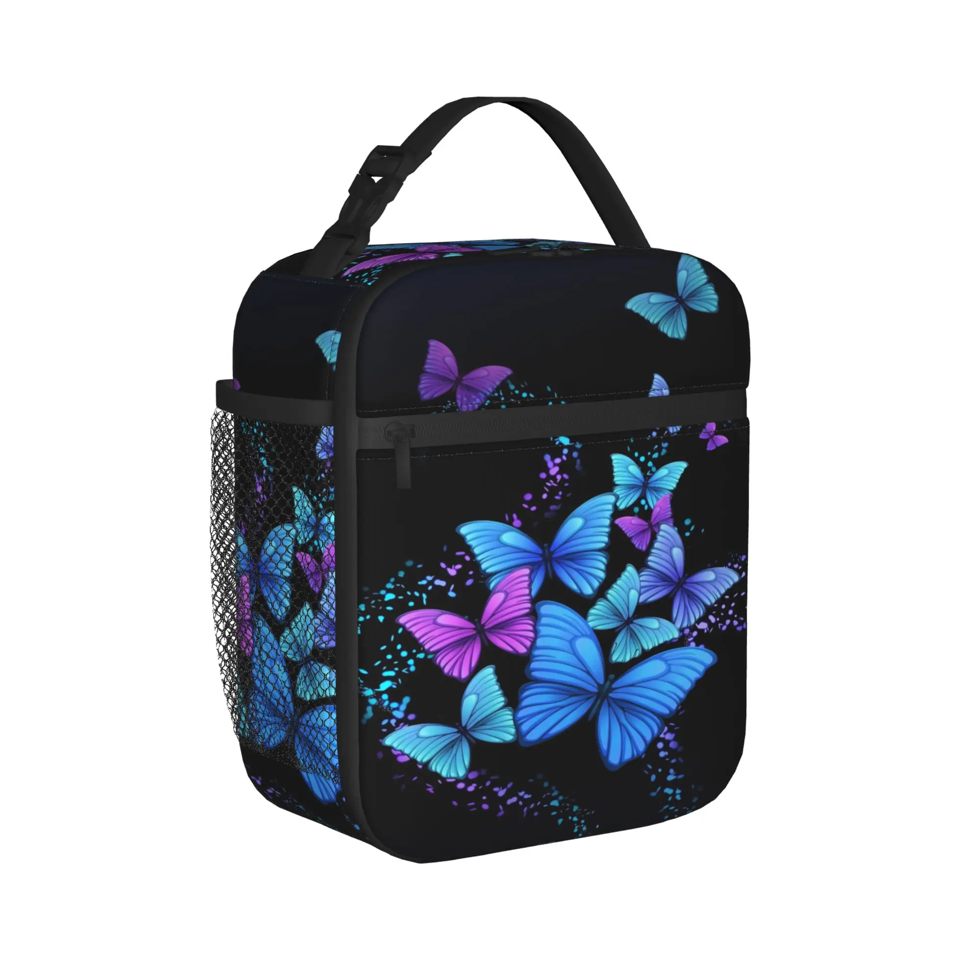 Popular Funny butterfly Lunch Bag  Fun Lunch Box Outdoor Picnic Convenient Tote Food Bags For Adult Oxford Custom Cooler Bag