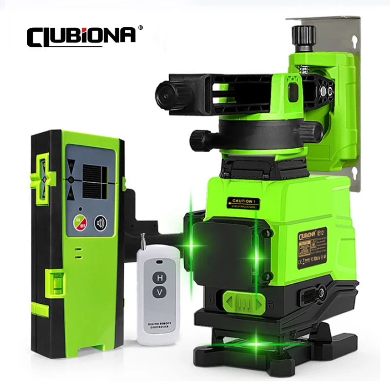 clubiona nucleo alemao do laser para o assoalho e a parede com controlo a distancia nivel do laser 3d com a bateria do li ion 5000mah ie12 01