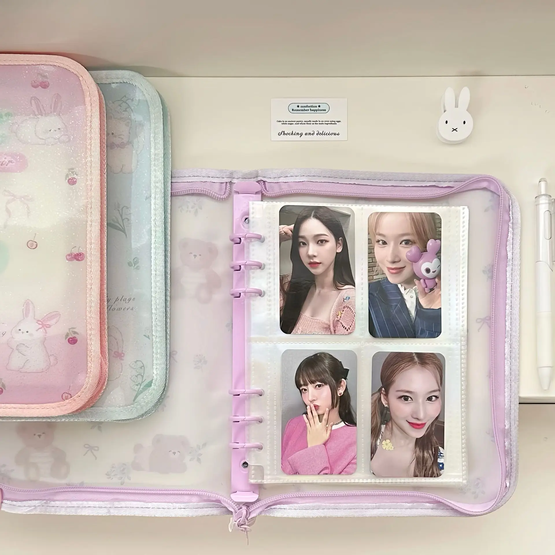 IFFVGX Kawaii A5 سستة الموثق حامل بطاقة الصور Kpop المعبود ألبوم الصور جمع كتاب القرطاسية المدرسية ألبوم الفقرة Fotos پوتوكاروداد باين أكثر #6