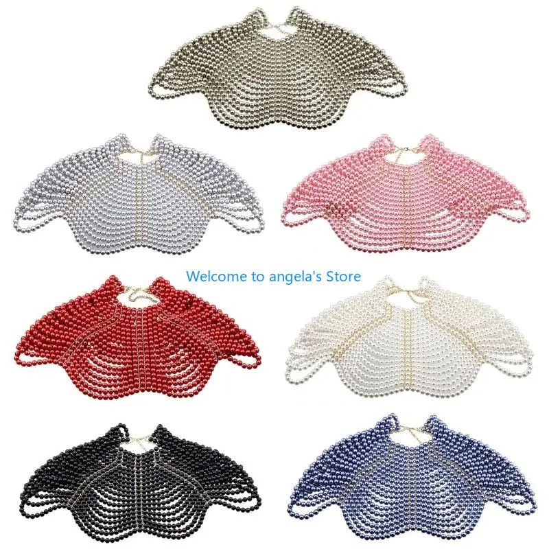 

X4YC уникальная шаль-цепочка с искусственным жемчугом, модные украшения для тела для различных случаев, удобная свадебная на