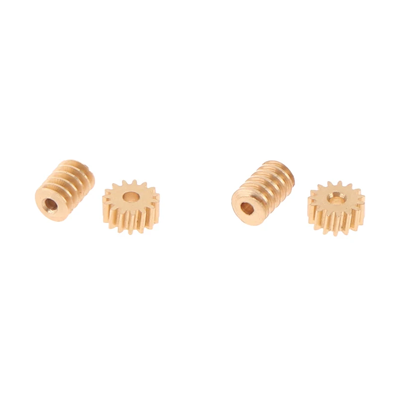 1 Set 1:87 Modulus 0.2 15T Micro Brass Turbine Worm Static Change Gear Hole Dia 0.8mm/1mm Reduction Pinion Shaft Connector