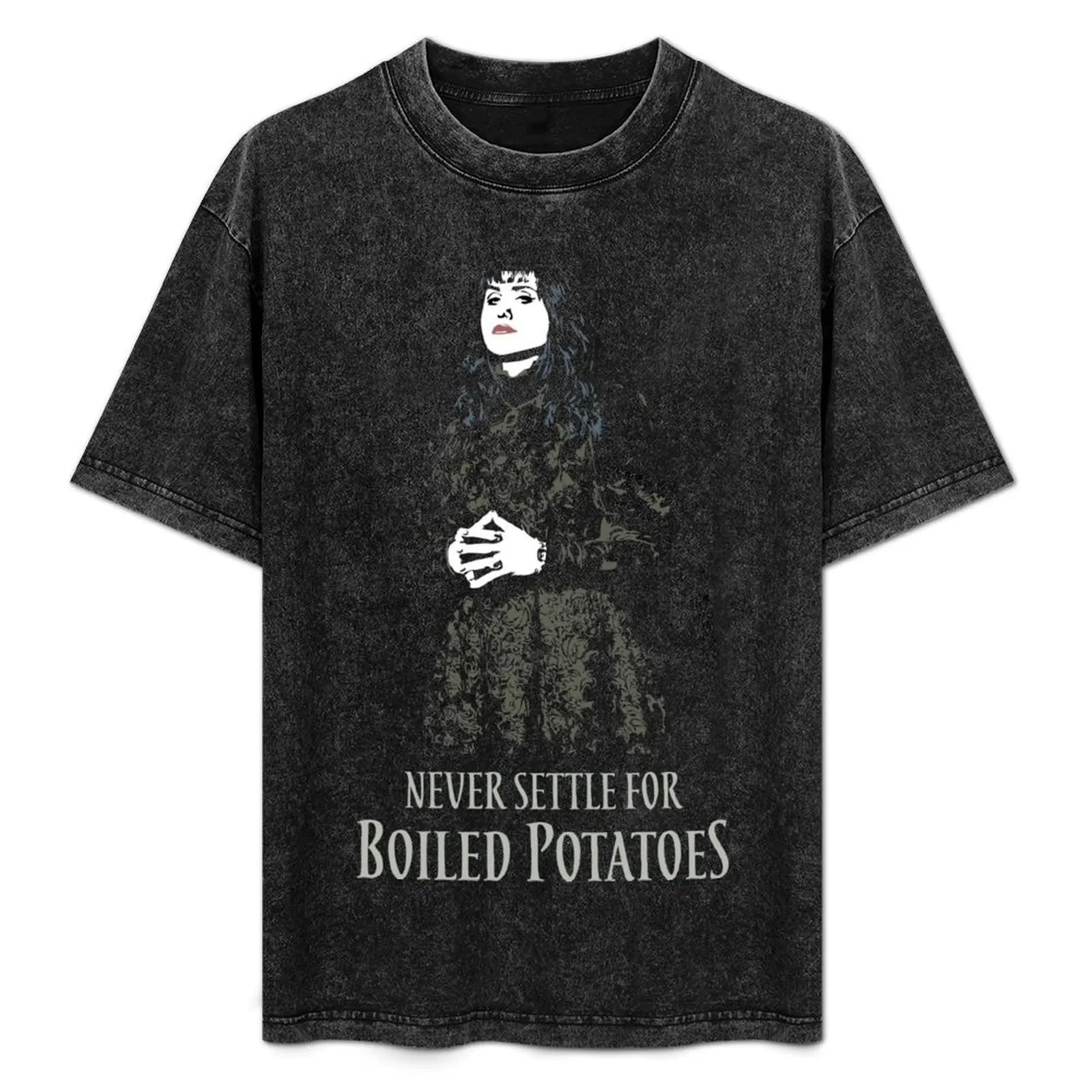 Never Settle For Boiled Potatoes T-Shirt Abstract Pattern Print Top