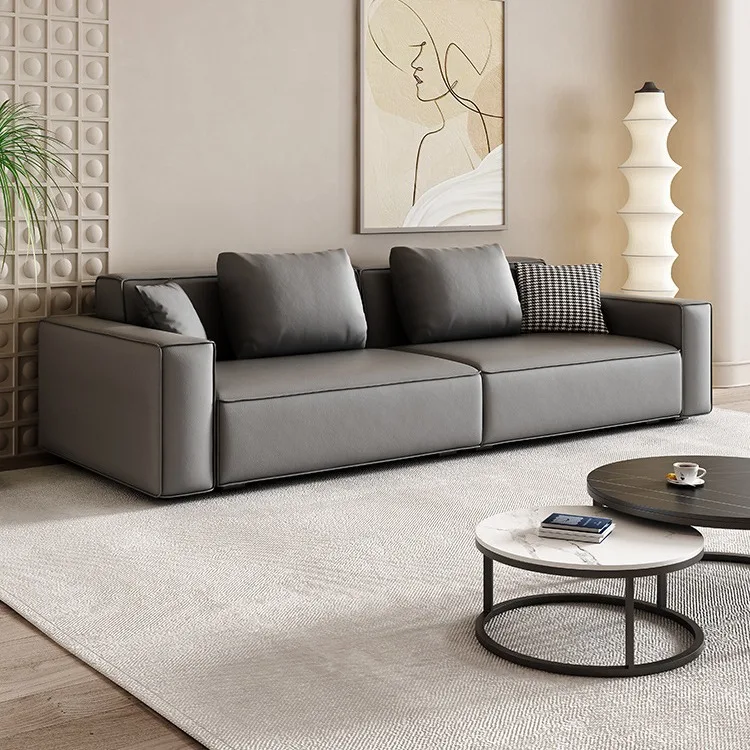 Office sofa leather business rest area VIP reception bank meeting room  coffee table combination set