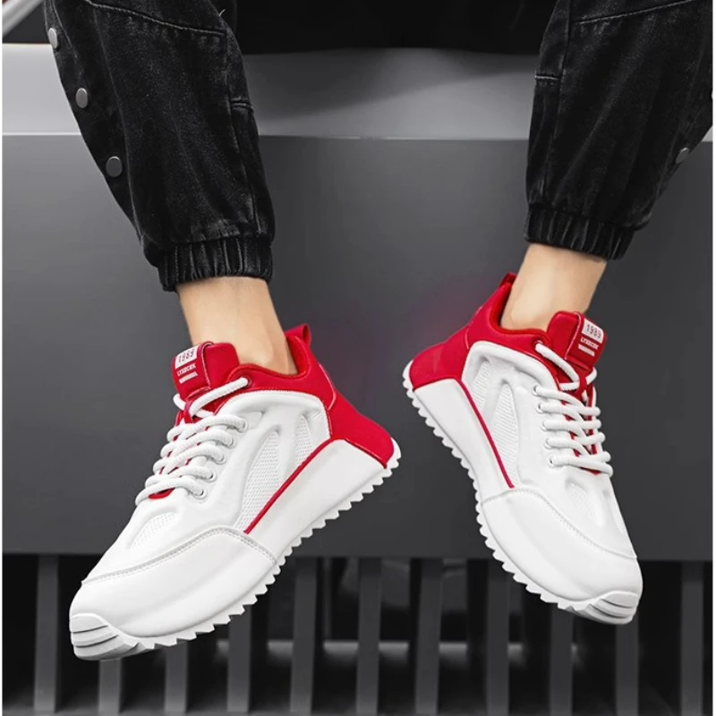 2024 NEW Brand Platform Bottom Casual Board Shoes for Men Flats mocassini Sneakers da passeggio Zapatillas De Hombre