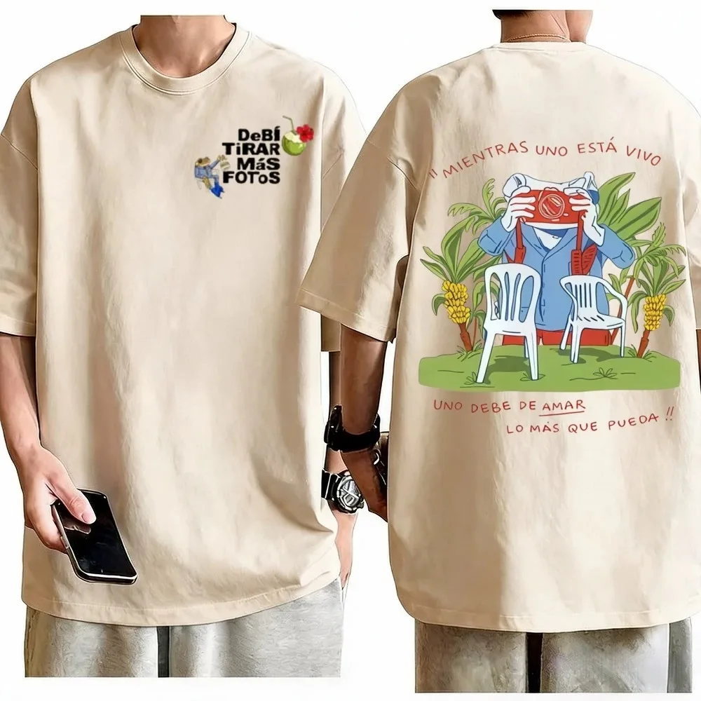 Summer Fashion Rapper Bad Bunny T-shirt Debi Tirar Mas Fotos DTMF World Tour T Shirt Unisex Gothic Dark Hip Hop Streetwear Tee