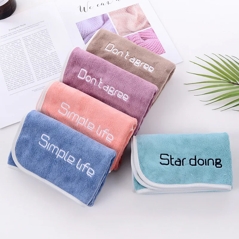 Free Custom Embroidered Name Towel Soft Absorbent Bath Towel 140x70cm Towel 35x75cm Ideal for Home Gym Daily Use and Great Gift