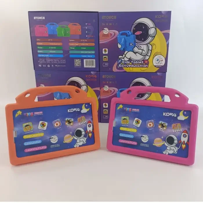 Atouch Pré-Escolar Educação Infantil Aprendizagem Tablet para Crianças, Crianças com Pequenos Brinquedos, KD54, 8 ", Nova Chegada