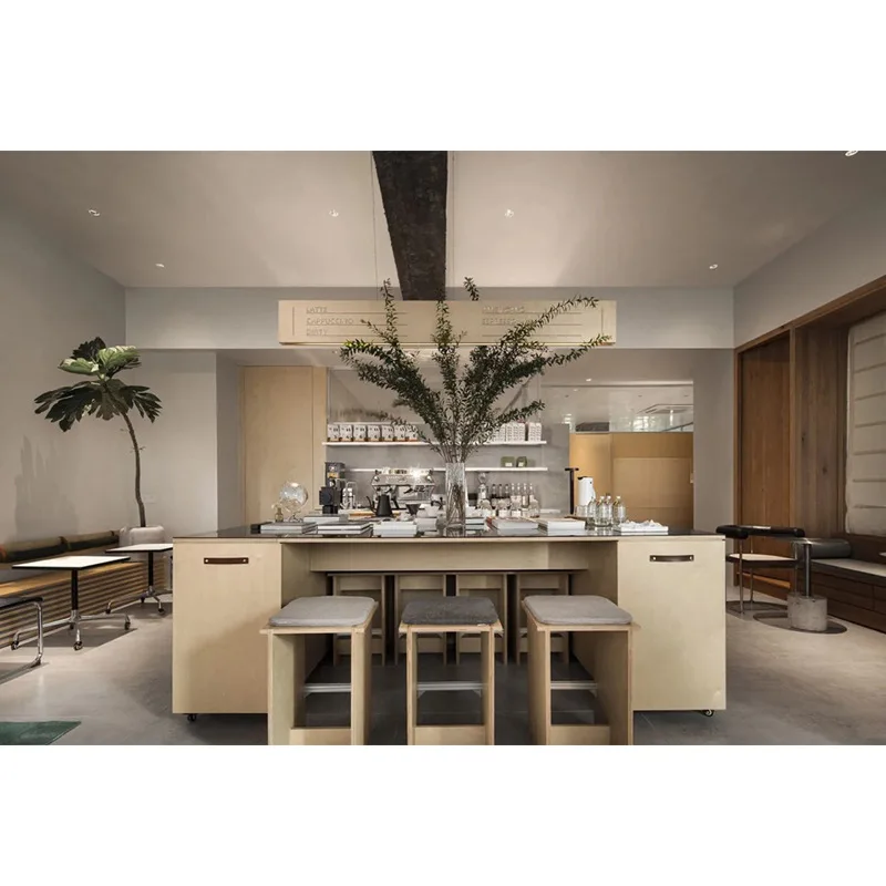 Aluminum ocean panel desk, cafe reading area designer desk