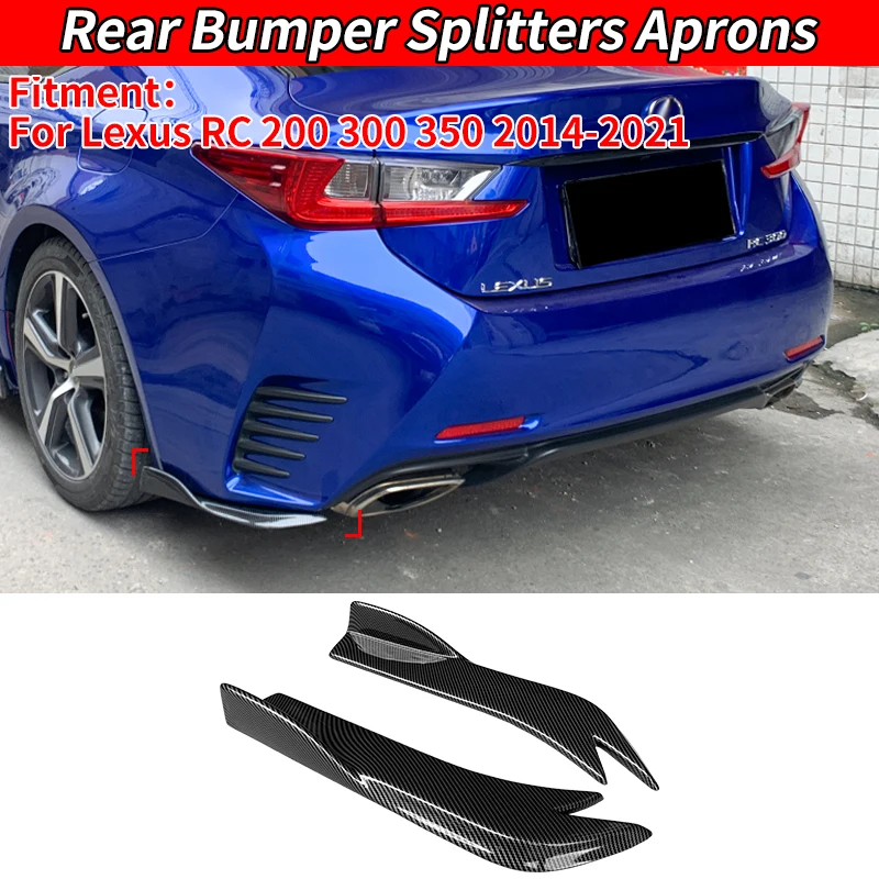 

For Lexus RC 200 300 350 2014-2021 Car Rear Wrap Angle Splitters Trunk Lip Spoiler Canard Wing Body Spoiler Anti-crash Diffuser