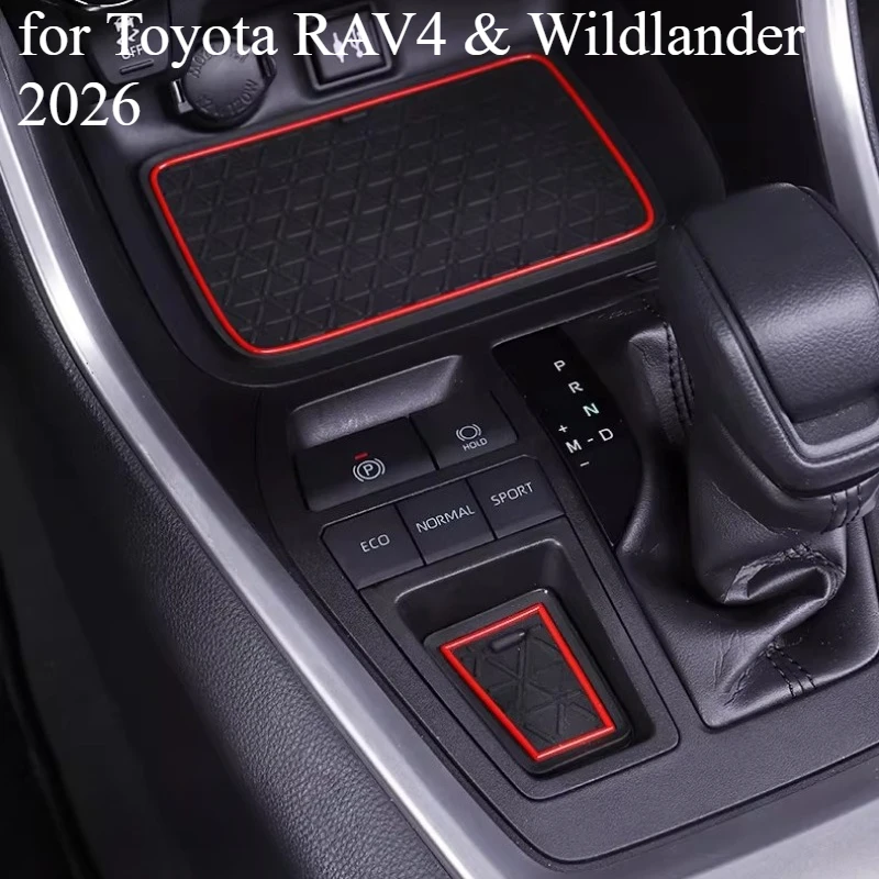 Car Door Slot Mat for Toyota RAV4 & Wildlander 2026 Car Gate Groove Pad Console Cup Holder Insert Coaster