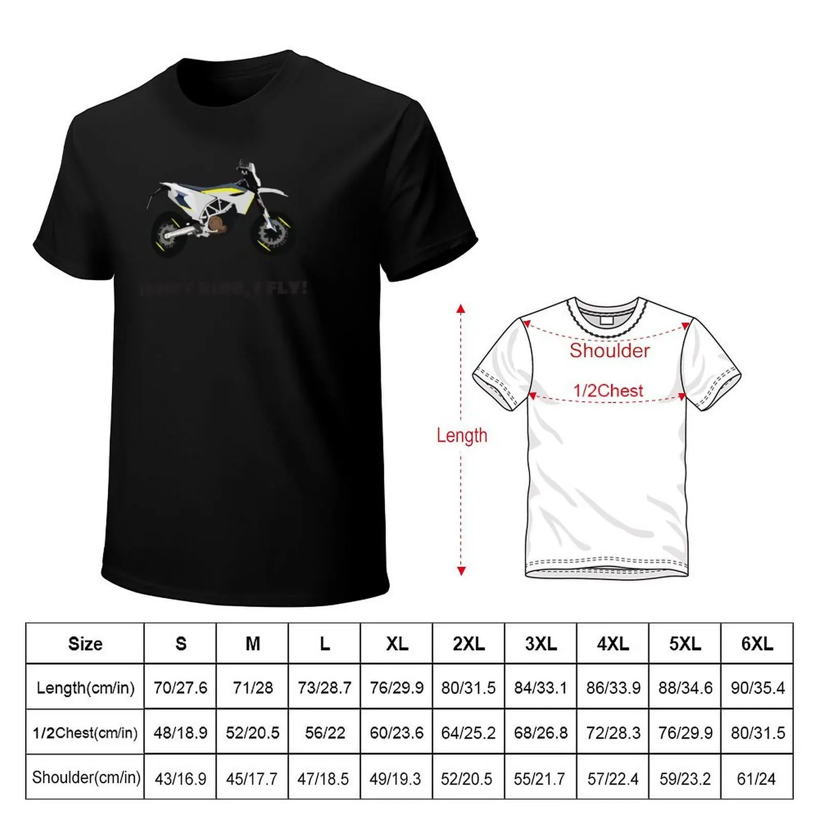 I Don't Ride, I Fly! Moto Husqvarna 701 T-Shirt summer tops sports fans rapper graphic tees plus size men clothing