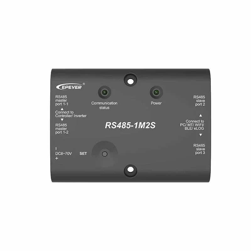 RS485-1M2S Extension Module extend the RS485 communication port of EPever solar controller/inverter