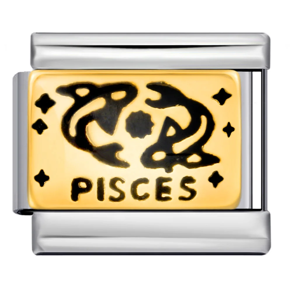 GEMOSA 2025 جديد النساء الرجال فريد 12 كوكبة الإيطالية دلايات الروابط صالح 9 مللي متر سوار الفولاذ المقاوم للصدأ DIY بها بنفسك صنع المجوهرات #6