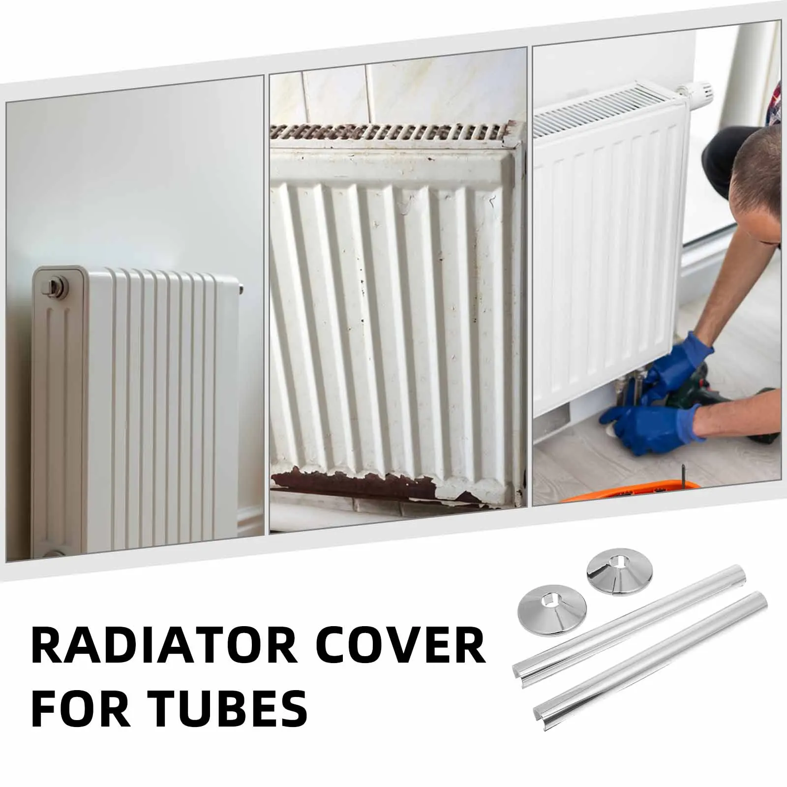 

1 set Radiator Pipe Cover Caps Decorative Heating Pipe Sleeves Plastic Accessories for Tubes Oem Sealing Washer Hardware