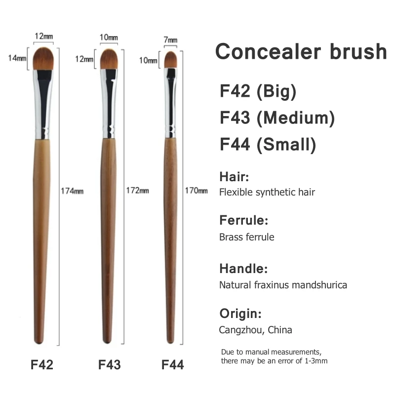 Platte concealerborstels Make-upset Synthetisch haar Professionele concealer Cosmetische borstel Blending Beauty Make-up tools