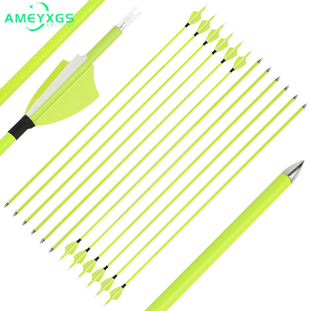 

31inches Mixed Carbon Arrows Archery Arrows Spine1500 for Recurve Bow/Compound Bow Outdoor Shooting Hunting Accessories