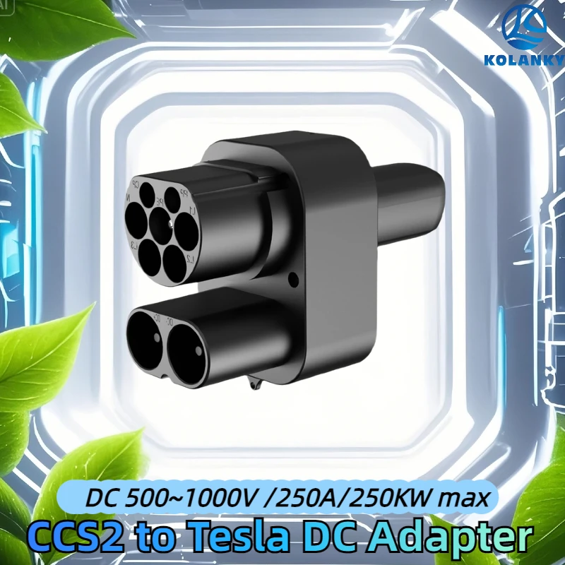 

Адаптер постоянного тока Kolanky CCS2 к Tesla, разъем зарядного устройства для электромобиля, адаптер CCS2 к Tesla 200A 1000V