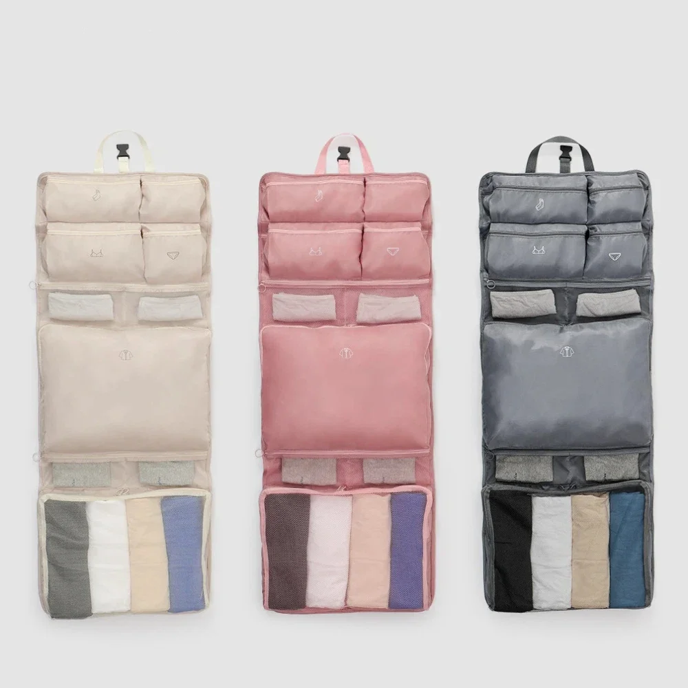 Business Travel Storage Hanging Bag, Portable Hand-held Clothing Packaging Bag, Foldable Hanging Underwear Storage Bag