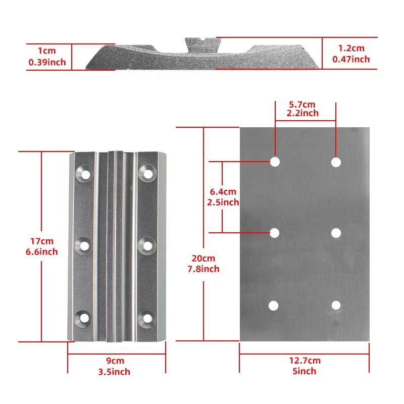 لوح أساسي إضافي من الألومنيوم بـ 6 فتحات لأرجل الطاولة القابلة للإزالة لليخوت RV RV