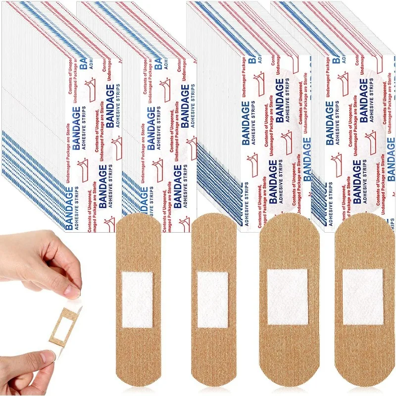 50Pcs/Pack Wound Bandage Emergency Medical Band Skin Patch Emergency Plaster Dressing Wound Treatment Patch First Aid Kit
