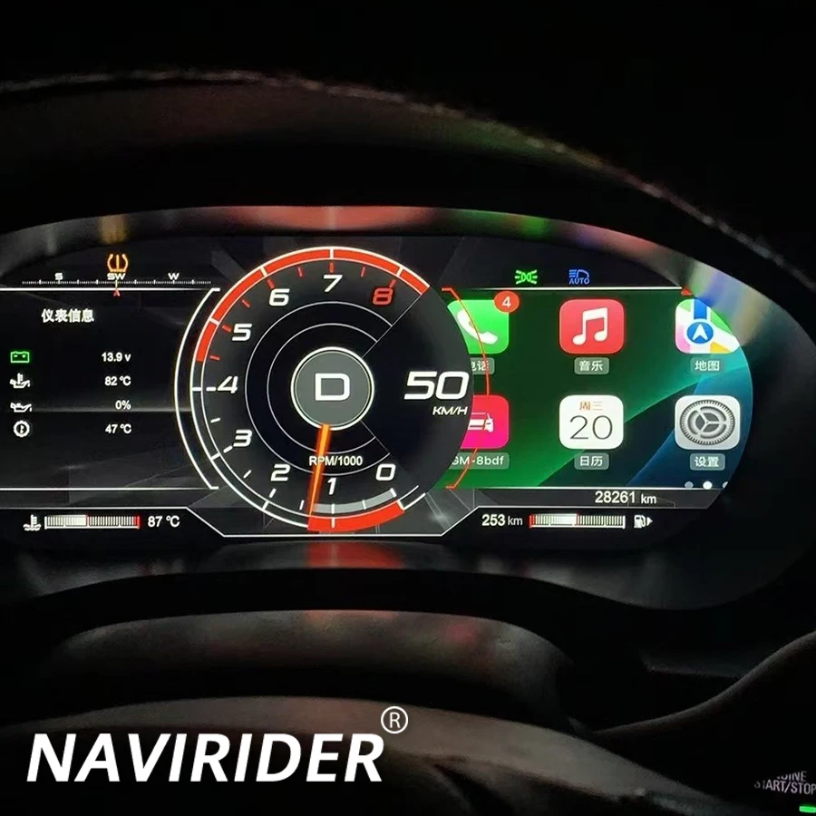 Y Digitales Instrumentencluster Dashboard-Upgrade CarPlay Virtuelles Cockpit Touchscreen-Tachometer für Chevrolet Malibu 8.5. Generation