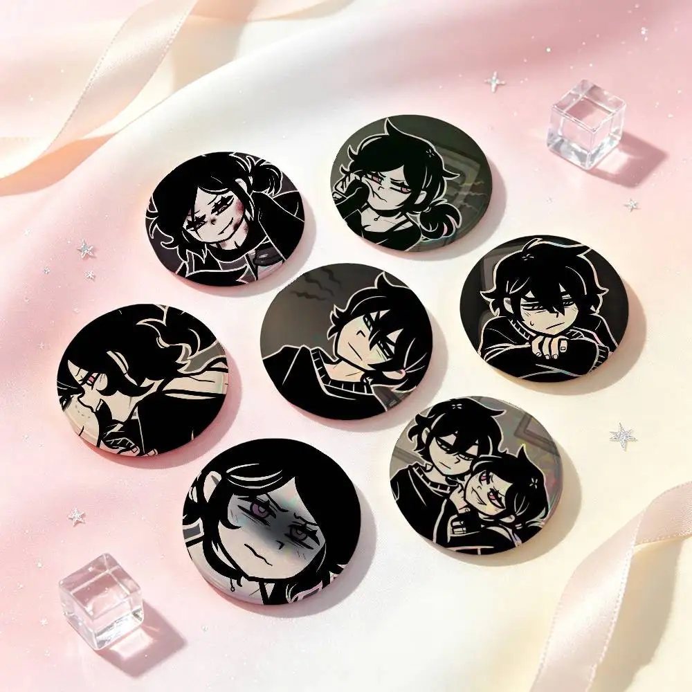 T-The Coffin Of Andy And Leyleys Badges Button Round Creative Pin Brooch Badge Bag Decor Accessories Fans Collect Friends Gifts