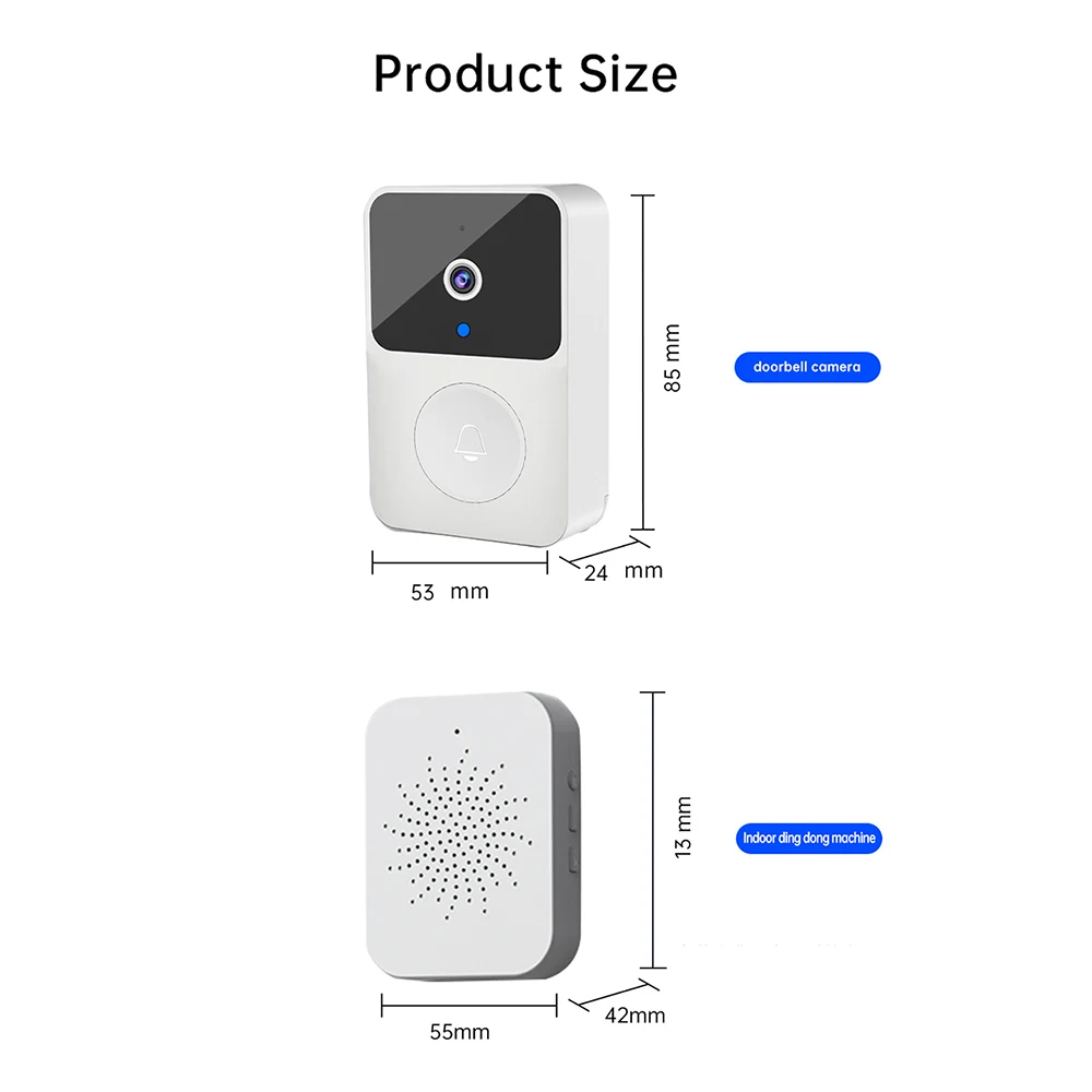 WiFi Doorbell Video Tuya Doorbell AC Power USB Battery Type Smart Life Doorbell Smart Home Security Night Vision Camera Doorbell