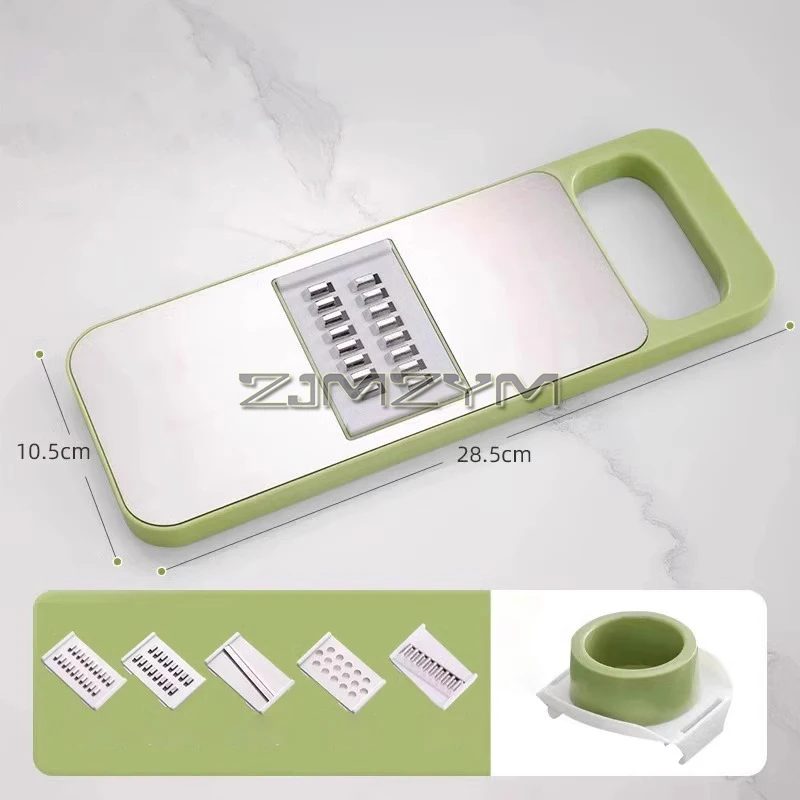 قطاعة مندولين للمطبخ ، قطاعة خضروات ، قطاعة رقائق بطاطس ، قطاعة جولين ، شفرات متعددة ، 7 في 1