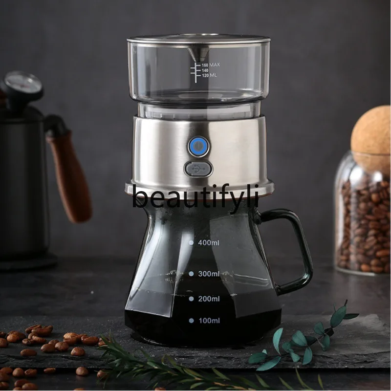 

Electric Pour Over Coffee Maker Fully Automatic Drip No Filter Paper Handheld Outdoor Travel Coffee Brewer