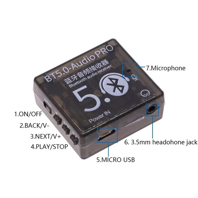 Bluetooth аудиоприемник Diy аудиоприемник MP3 Bluetooth декодер без потерь автомобильный динамик аудио усилитель плата с чехлом 3,7 В-5 В