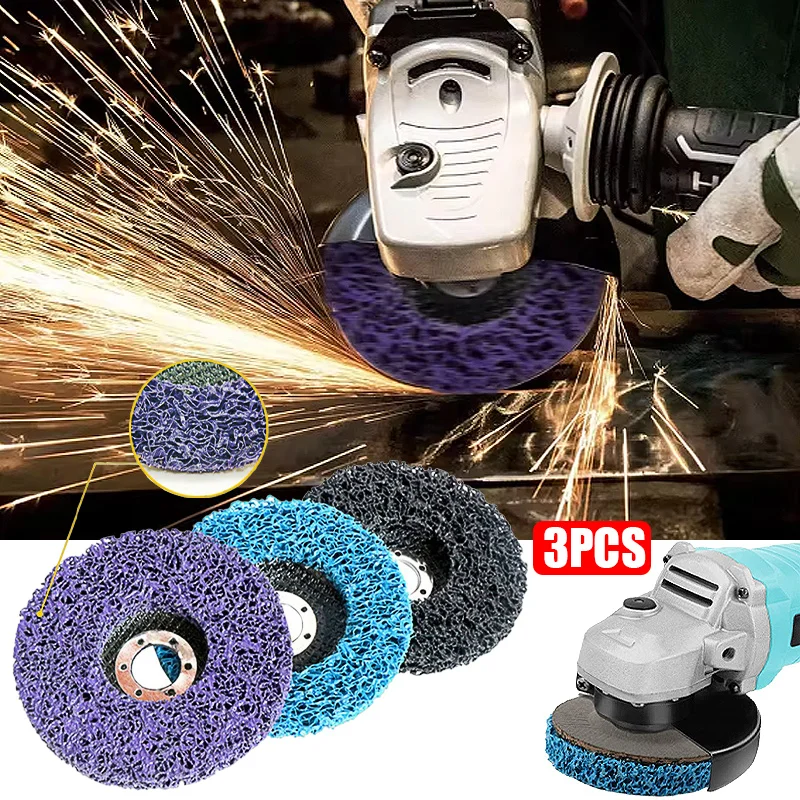 Disque de corail en Poly bande, roue diamant abrasif pour meuleuse d'angle, outil de nettoyage pour l'élimination de la rouille de la peinture, 100/115/125mm