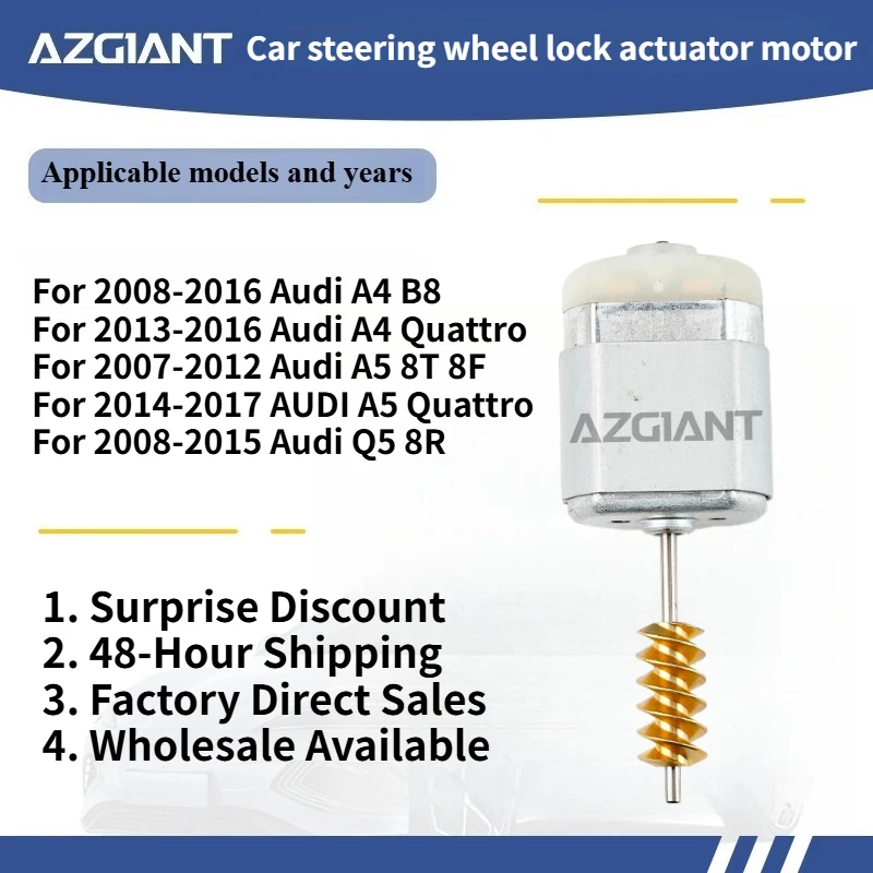 

For 2008-2016 Audi A4 B8/A4 Quattro 2013-2016/A5 8T 8F 2007-2012 AZGIANT Car Steering Lock Actuator Inner Motor DC 12V Brand new