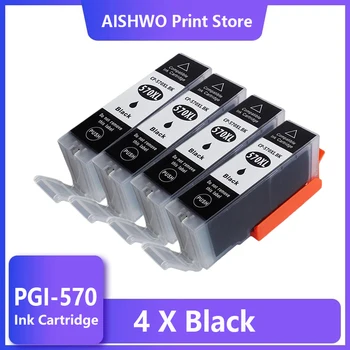 Asw X4 Zwarte Cartridge Vervanging Voor Canon PGI570 PGI-570 Pgi 570 Xl Ink Cartridge Voor MG7750 7751 6850 MG7752 7753 printer