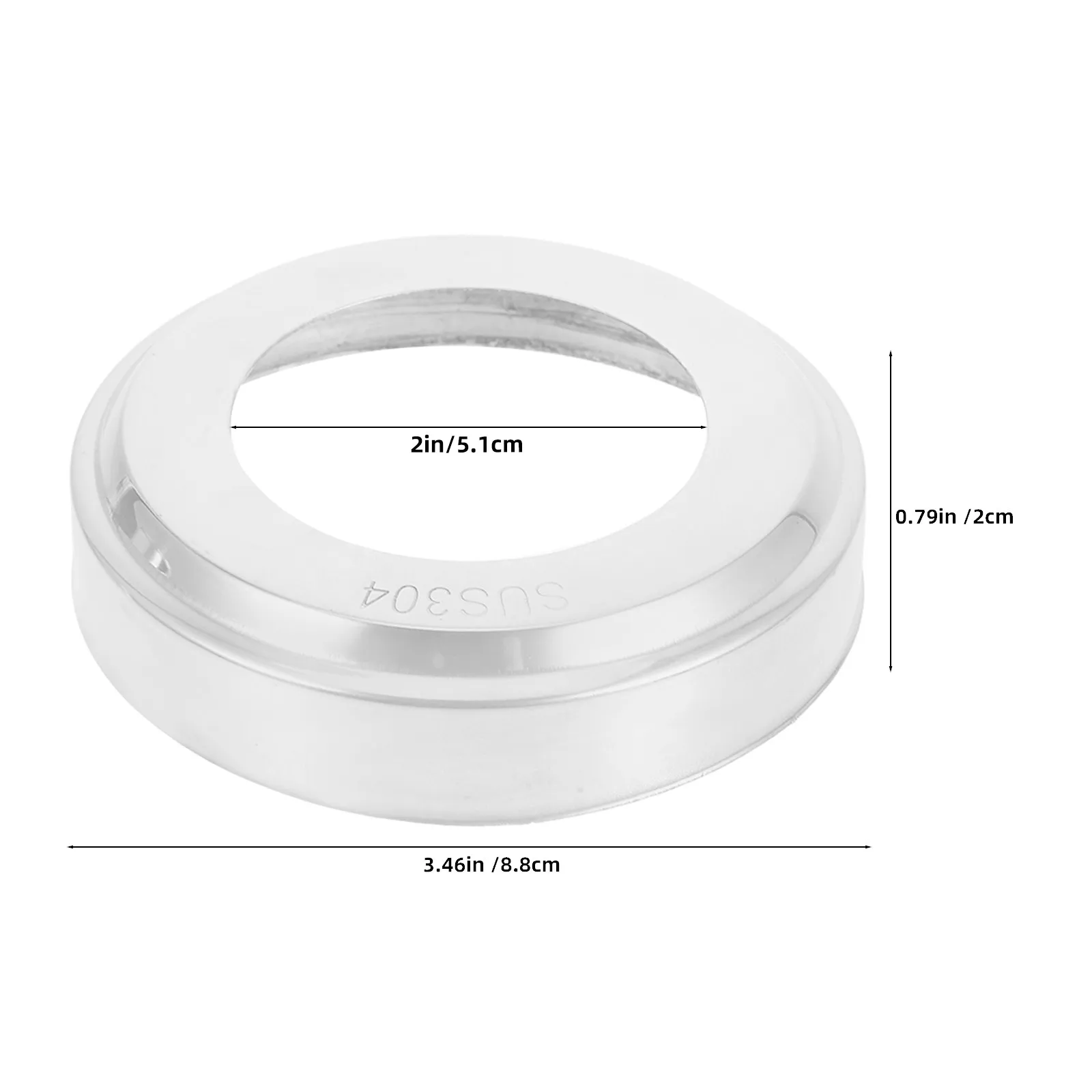 6Pcs Stainless Steel Pool Ladder Escutcheon Plates Round Handrail Cover for Inground Pool Ladder Rings Deck Flange Protector
