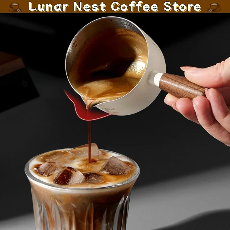 New Mongdio Espresso Extraction Cup 120ml Glass Measuring Cup With Scale Coffee Liquid Receiver For Portafilter Barista Tool