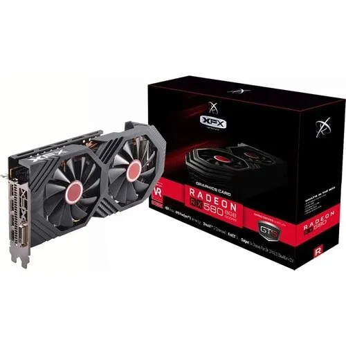 XFX Radeon RX 580 GTS XXX version 1386MHz OC +, 8GB GDDR5, VR ready, dual BIOS, 3xDP HDMI DVI AMD video card-(crypto mine