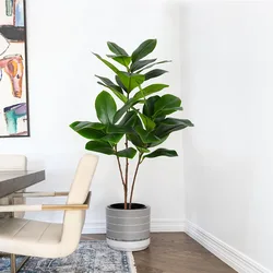 51in Large Artificial Plants Fake Banyan Tropical Artificial Ficus Tree Branch Plastic Rubber Tree For Home Garden Office Decor